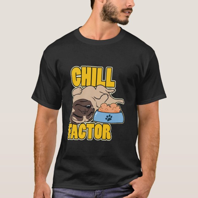 Sött Puggos Avslappnande Kille T Shirt (Framsida)