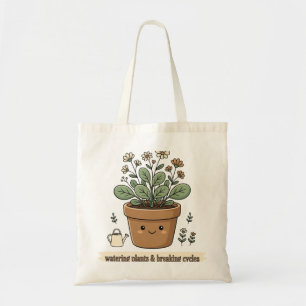 Sött retro botaniskt konstverk tygkasse