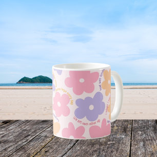 Sött retro-present till sjuksköterska, blommig RN- Kaffemugg