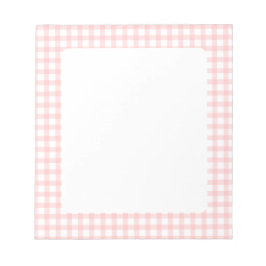 Sött retro rosa gingham-rutigt mönster anteckningsblock