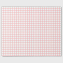 Sött retro rosa gingham-rutigt mönster presentpapper