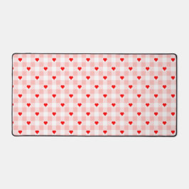 Sött retro rosa hjärta Gingham rutigt mönster