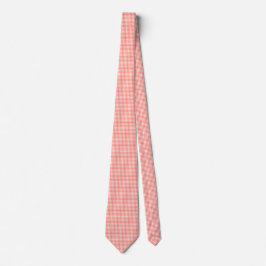 Sött retro rött gingham-rutigt mönster slips