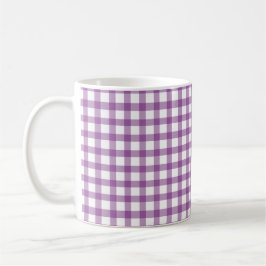 Sött retro-rutigt lila mönster kaffemugg