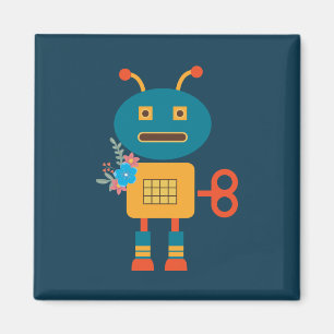 Sött robot barn design magnet