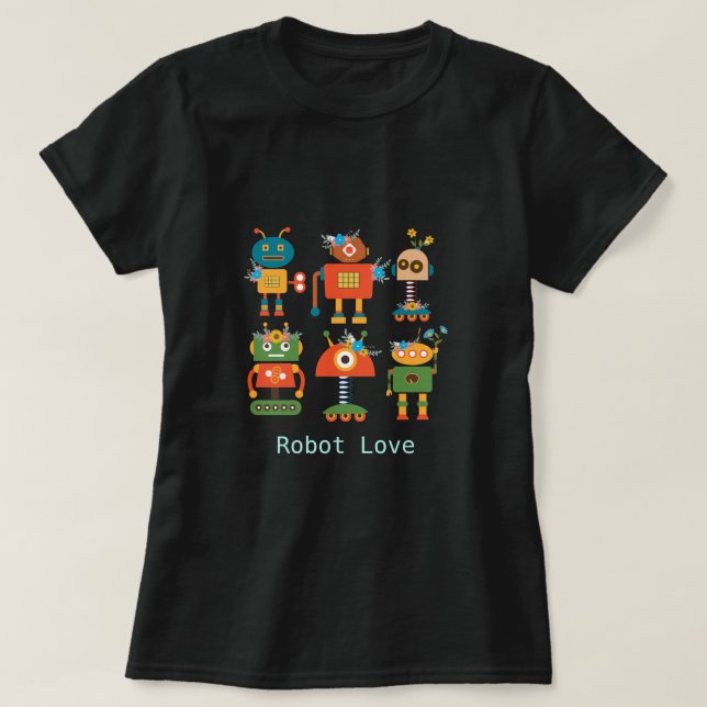 Sött robot barn design t shirt (Design framsida)