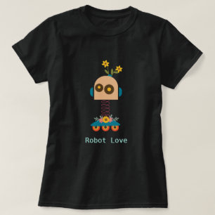 Sött robotdesign t shirt