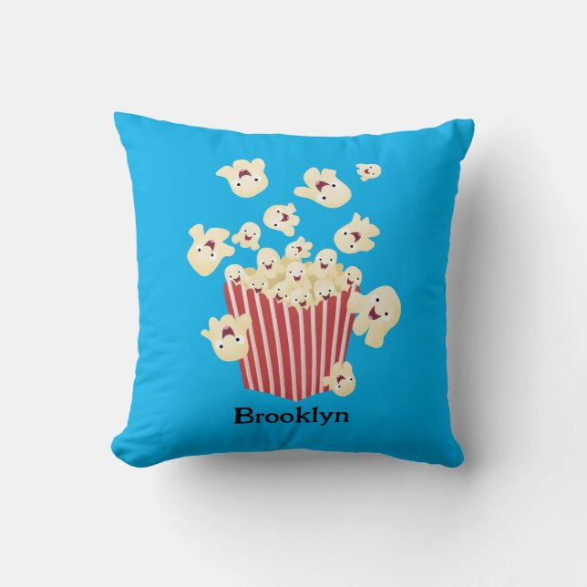 Sött roligt hoppande popcornserie kudde (Framsida)