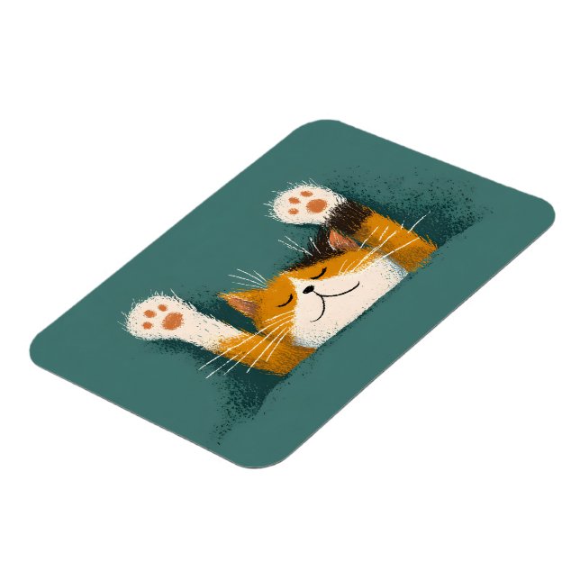 Sött Roligt Katt Sovande Magnet (Vänstra Sidan)