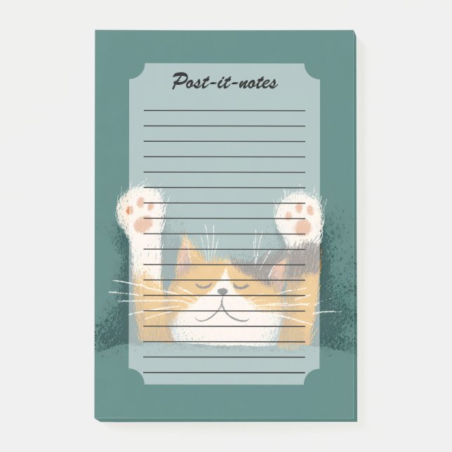 Sött Roligt Katt Sovnad Post-it Block (Framsida)