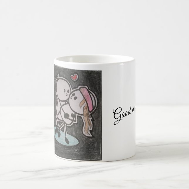 Sött Romantiskt Par Kärlekskopp Kaffemug Kaffemugg (Center)