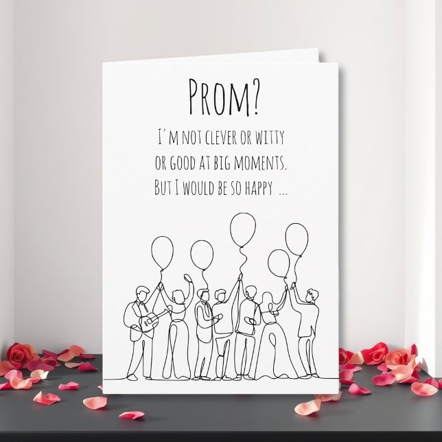 Sött Romantiskt Studentexamen Inbjudan | Promposal (Skapare uppladdad)