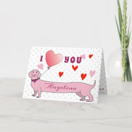 Sött Rosa Alla Hjärtans Dag Helgkort