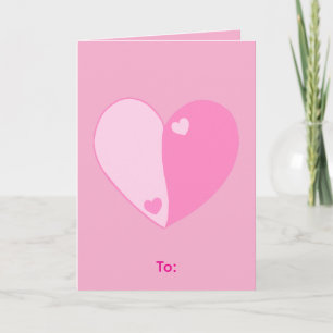 Sött rosa Alla hjärtans dag Kort