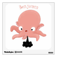 Sött rosa baby bläckfisk seriehumor