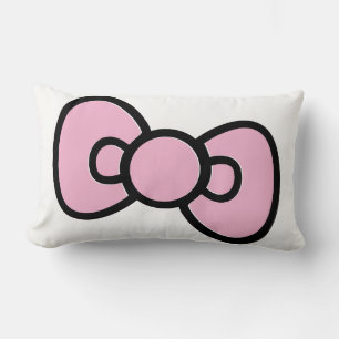Sött Rosa Band Whimsical Lumbarkudde