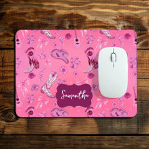 Sött rosa Coquette-lantflicka estetiskt mönster