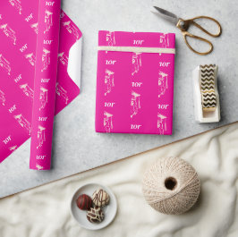 Sött Rosa Examen Uggle Mönster Presentpapper