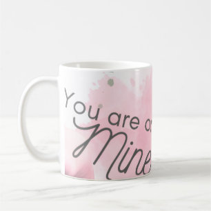 Sött rosa färg och text för kärlek . kaffemugg