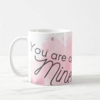 Sött rosa färg och text för kärlek . kaffemugg