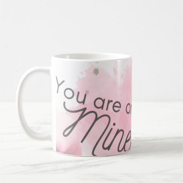 Sött rosa färg och text för kärlek . kaffemugg (Vänster)