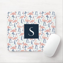 Sött Rosa Flamingo Monogram Musmatta