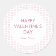 Sött Rosa Glad Alla Hjärtans Dag Hjärtmönster