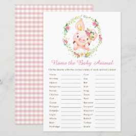 Sött Rosa Gris Grisnamn på det unga djuret spel