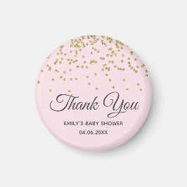 Sött  Rosa Guld Glitter Tack Baby Shower Magnet