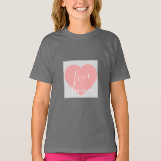 Sött rosa hjärta.liev.romantiskt förkläde t shirt