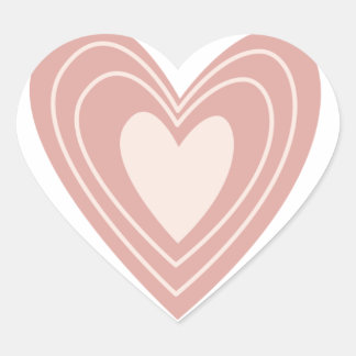 Sött Rosa Hjärtformat Klistermärke för Presentförp