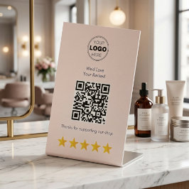 Sött rosa kundrecensions-QR-kod
