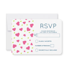 Sött rosa och grönt hjärtmönster