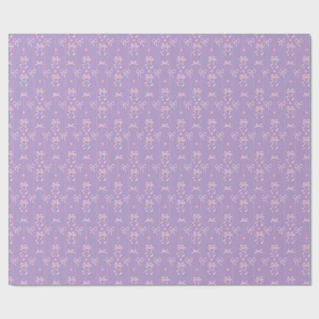 Sött Rosa Slinga Mönster | Coquette Estetik Presentpapper (Platt)