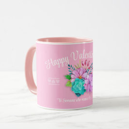 sött rosa valentine mugg