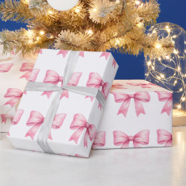 sött rosa vattenfärg båge som present presentpapper