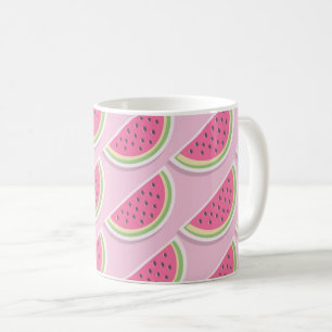Sött Rosa Vattenmelonmönster Kaffemugg