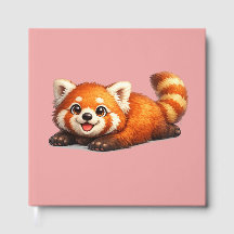 Sött Rött Panda som Slappnar Kawaii Djurdesign
