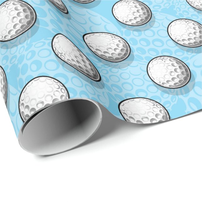 sött rutigt golfbollsrutmönster presentpapper (Rullad Hörn)