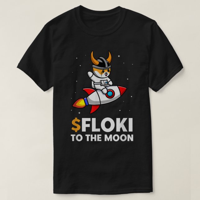 Sött rymd hund raket meme design t shirt (Design framsida)