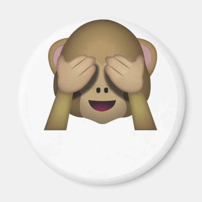 Sött Se Inget Ont Apa Emoji Magnet (Framsidan)