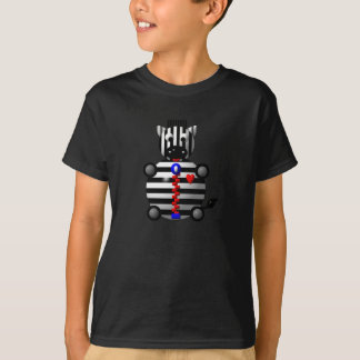 Sött sebra med dragkedja t-shirt