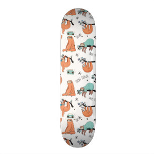 Sött Sengångare Mönster Old School Skateboard Bräda 21,6 Cm
