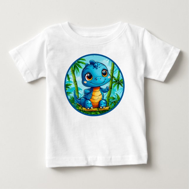 Sött serie-dinosaurie t shirt (Framsida)