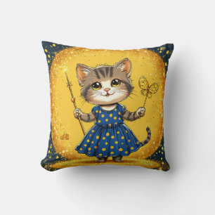 Sött serie-katt kudde