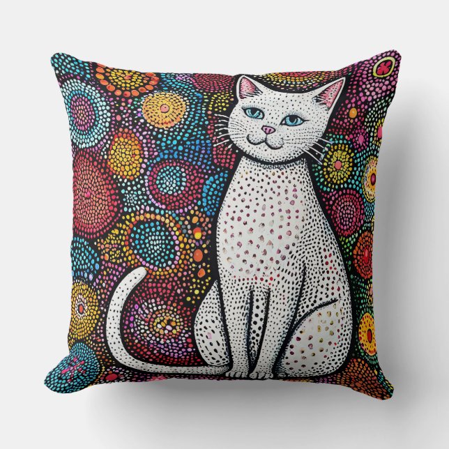 Sött serie-katt kudde (Framsida)