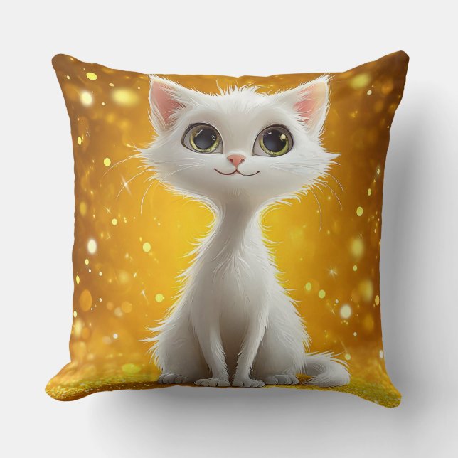 Sött serie-katt kudde (Framsida)