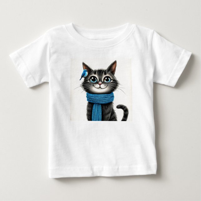 Sött serie-katt t shirt (Framsida)