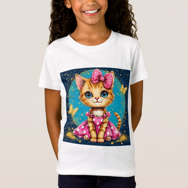 Sött serie-kattunge t shirt (Framsida)