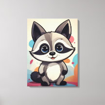 Sött serie-tv-vaskebjörn Kawaii konst